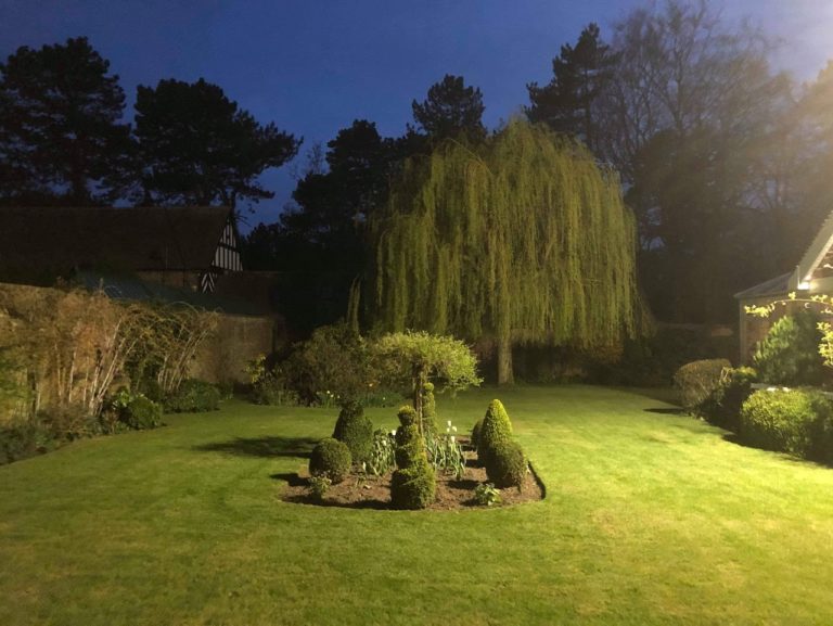 New LED security lighting to this lovely garden.