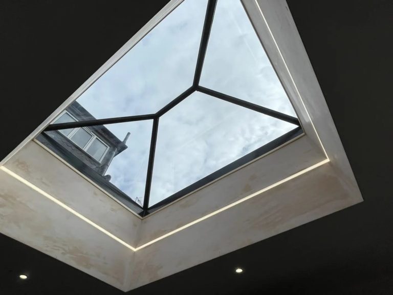 LED lights recessed into the skylight area to give a nice effect